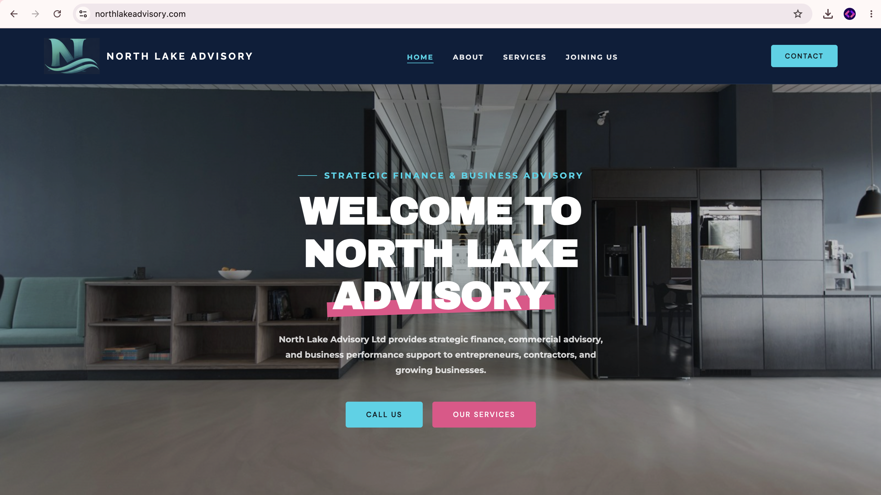 Northlake Advisory website design by TurtleJade